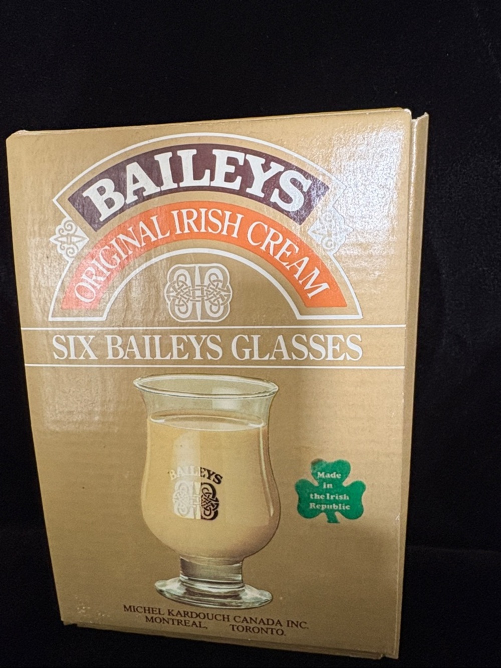 Baileys Original Irish Cream Six Glass Set - Tan Box